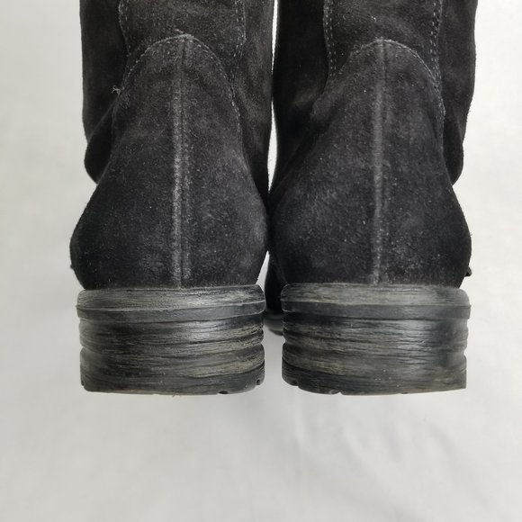 Paul Green Adison Biker Mid Calf Boot Black Suede - Picture 9 of 10